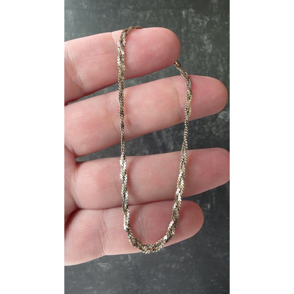 Italian 925 Sterling Silver Braided Chain Bracelet Vintage